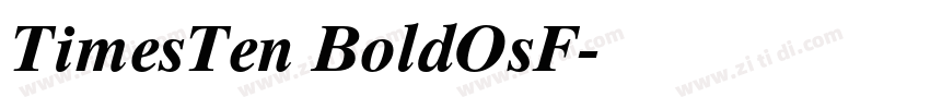 TimesTen BoldOsF字体转换